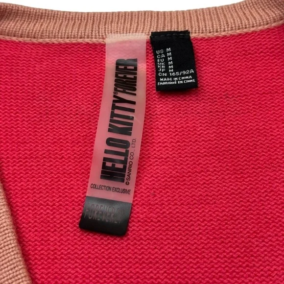 Hello Kitty X Forever 21 Chococat Coral Cardigan - Picture 9 of 13